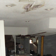 Ceiling leak investigation with thermal camera